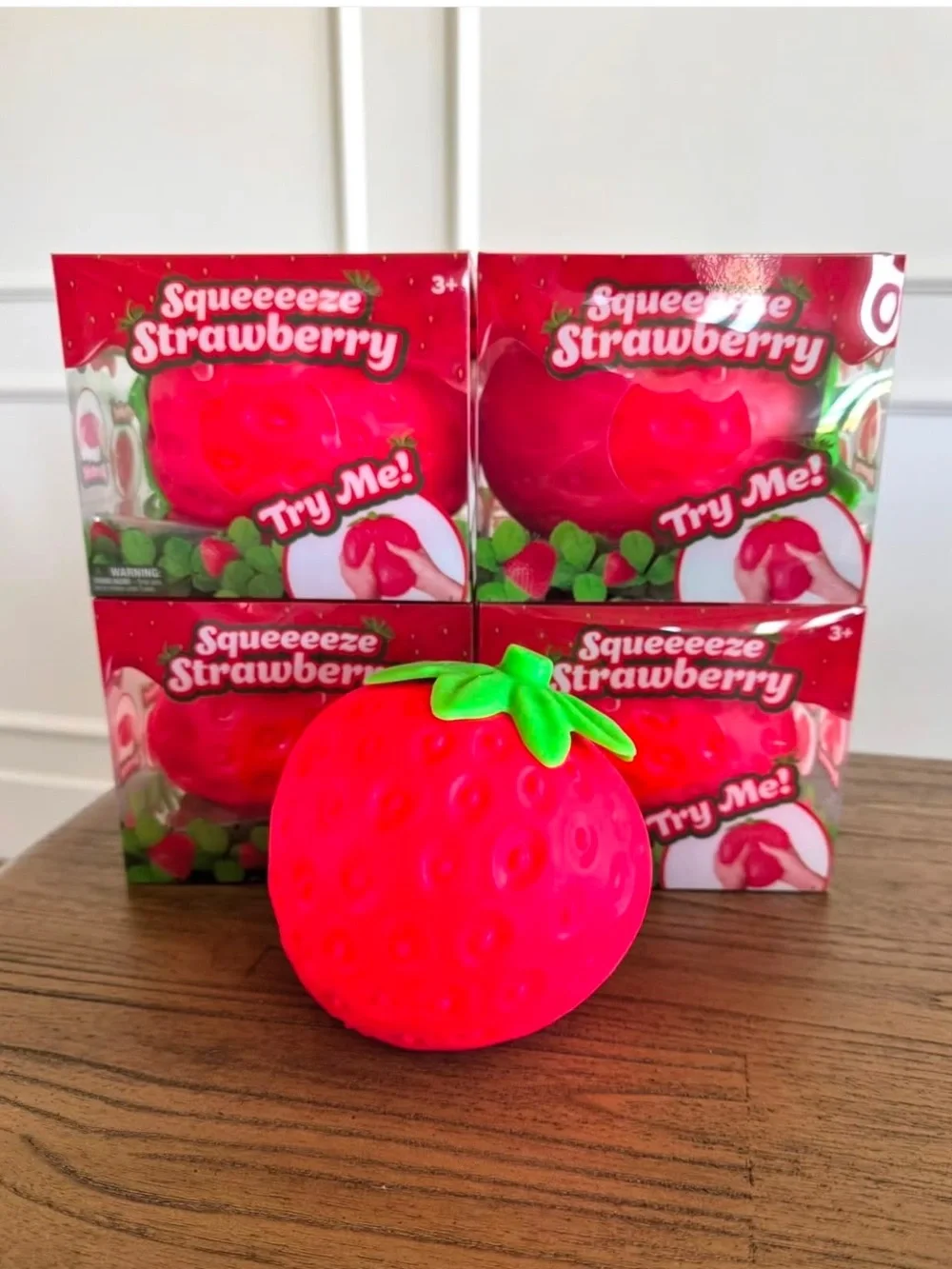 Stress Toy - Pink with Green Top